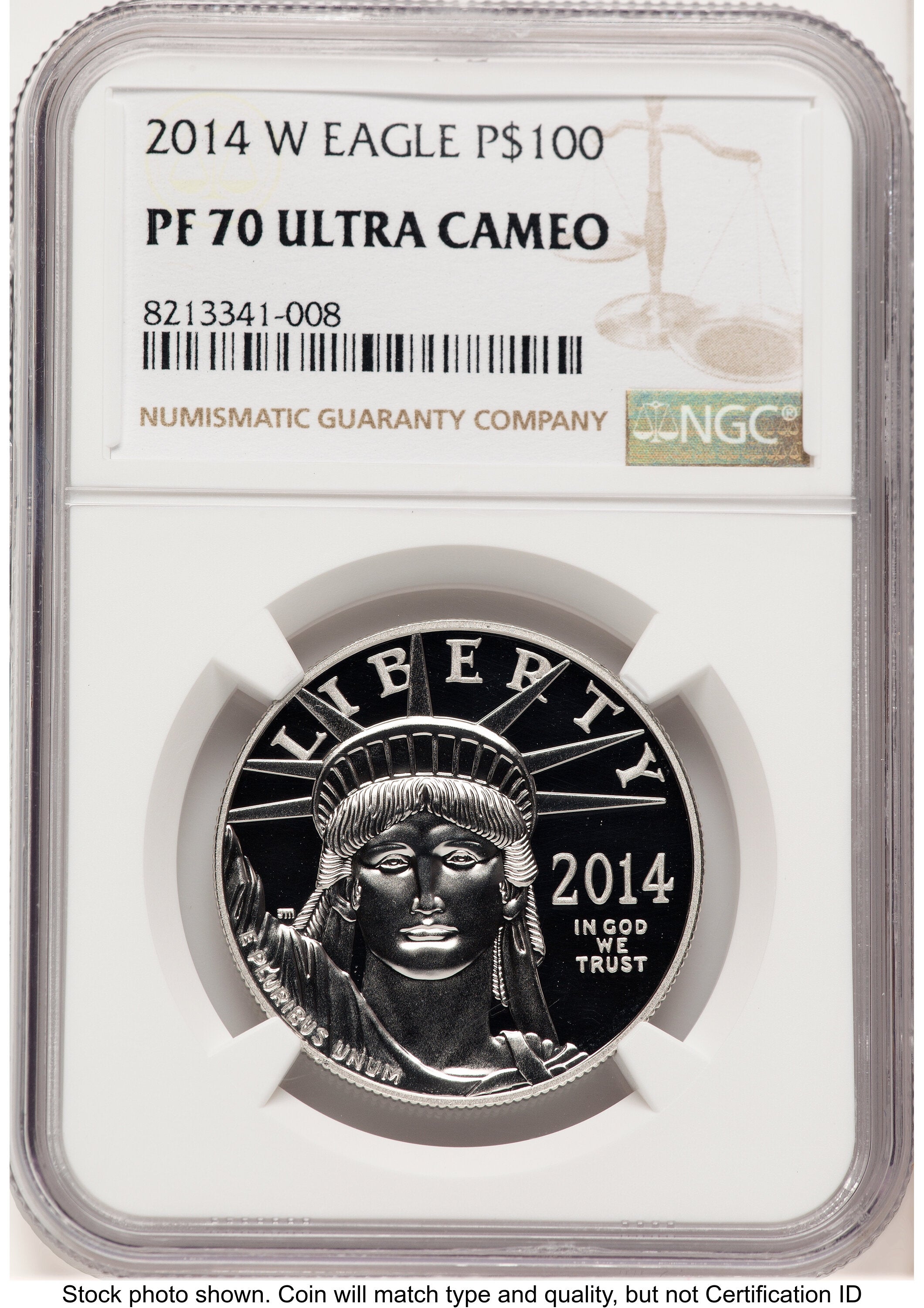 2014-W Proof Platinum Eagle 1 oz Brown Label NGC PF70