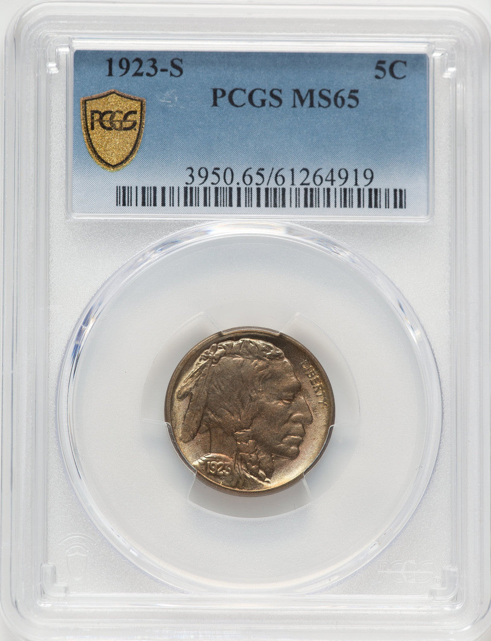 1923-S 5C Buffalo Nickel PCGS MS65