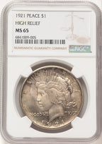 1921 Peace Dollar NGC MS65 (506383001)