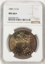 1881-S Morgan Dollar NGC MS66+