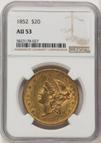 1852 $20 Liberty Double Eagle NGC AU53 (506391039)