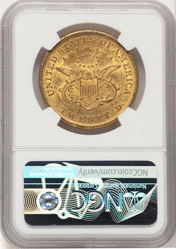 1852 $20 Liberty Double Eagle NGC AU53 (506391039)