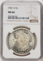 1921-S Morgan Dollar NGC MS66