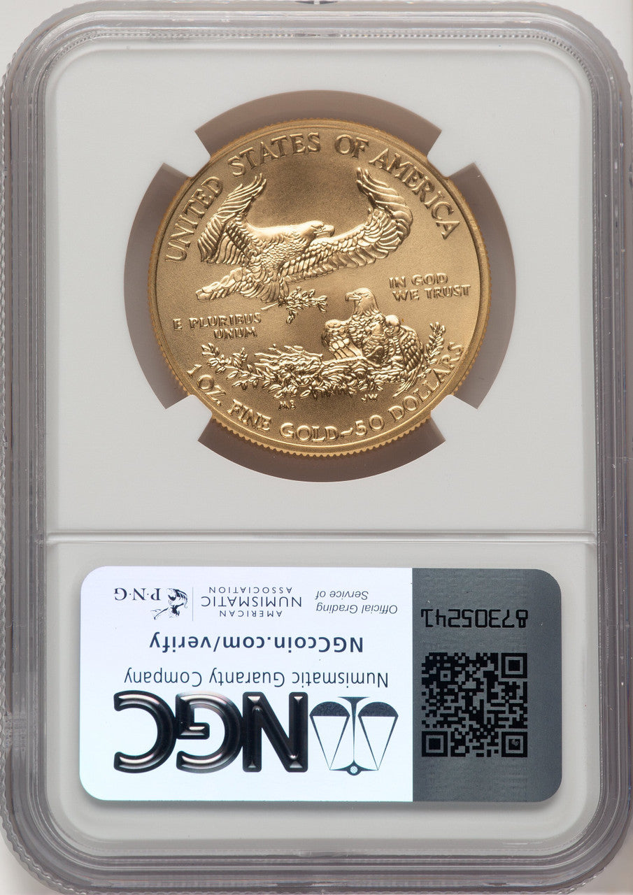 2012-W Burnished Gold Eagle 1 oz Jeff Garrett Red Book NGC MS70