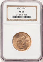 1910-S $10 Indian Eagle NGC AU55 (506475035)