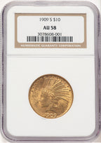 1909-S $10 Indian Eagle NGC AU58 (506475036)