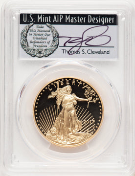 2017-W Proof Gold Eagle 1 oz 2020 West Point Mint Private Auction Thomas Cleveland 1 of 101 PCGS PR70