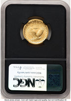2016-W 25C Standing Liberty 100th Anniversary Gold Centennial Anna Cabral US Treasurer's Collection Series NGC MS70