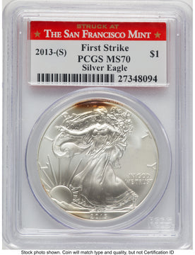 2013-(S) Silver Eagle FS Struck at San Francisco Mint PCGS MS70