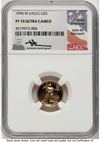 1994-W Proof Gold Eagle 1/10 oz John NGC PF70 Mercanti
