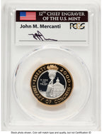2000-W $10 Library of Congress Bi-Metallic Gold 0.2509 oz and Platinum 0.2509 oz John Proof Commemorative Gold PCGS PR70 Mercanti