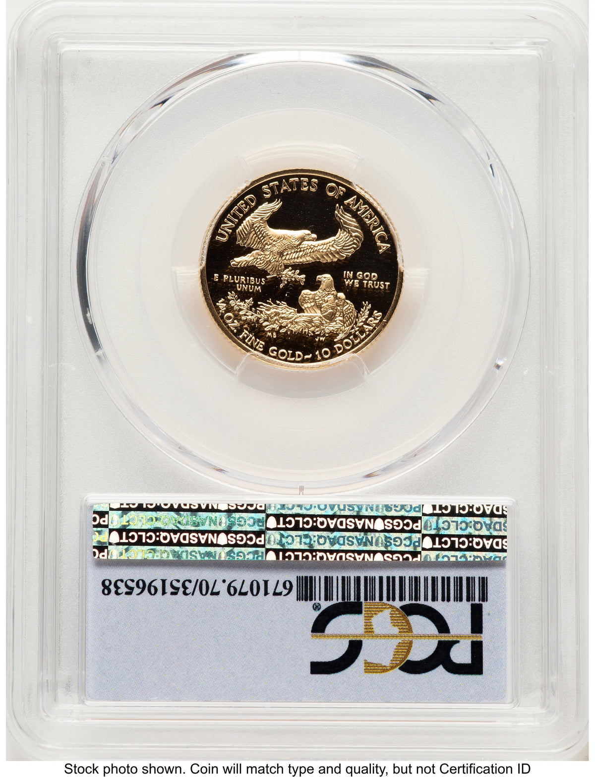 2018-W Proof Gold Eagle 1/4 oz FDI FS Flag PCGS PR70