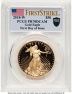 2018-W Proof Gold Eagle 1 oz FDI FS Flag PCGS PR70