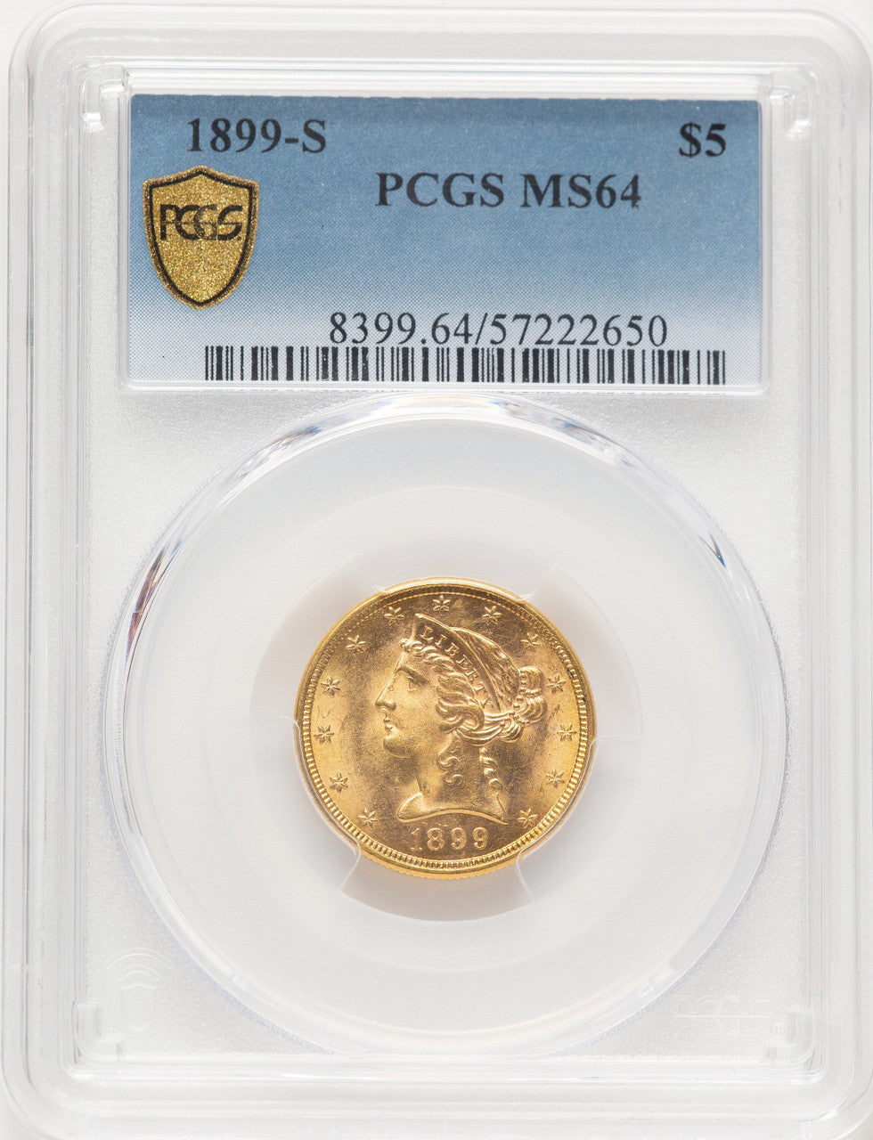 1899-S $5 Liberty Half Eagle PCGS MS64 (506628023)