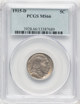 1915-D 5C Buffalo Nickel PCGS MS66