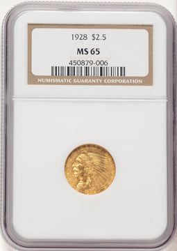1928 $2.50 Indian Quarter Eagle NGC MS65 (506662014)