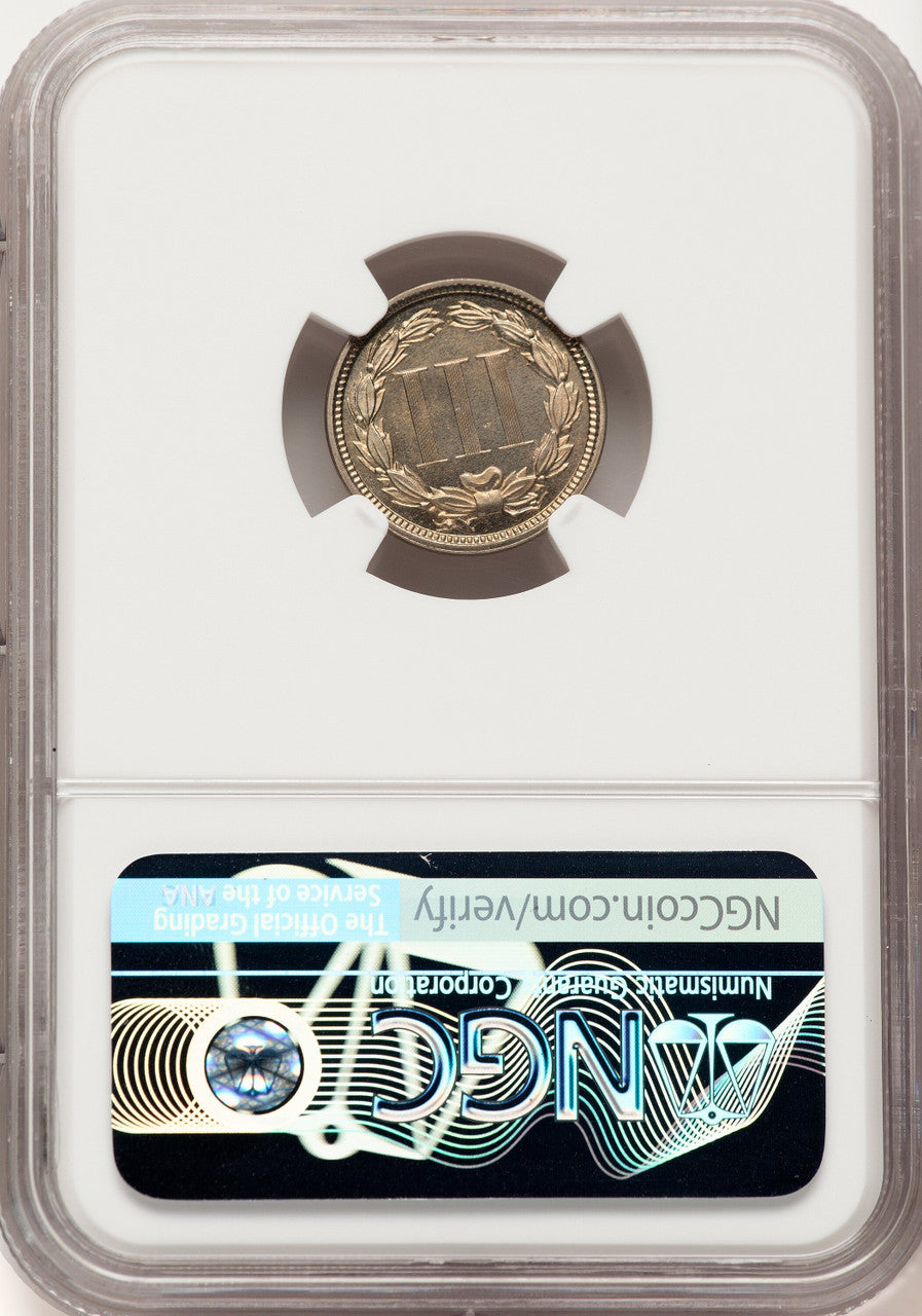 1874 3CN Proof Three Cent Nickel NGC PR67 (506666006)