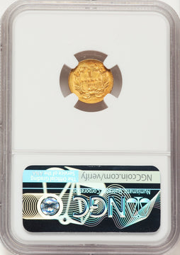 1862 G$1 Gold Dollar NGC MS63