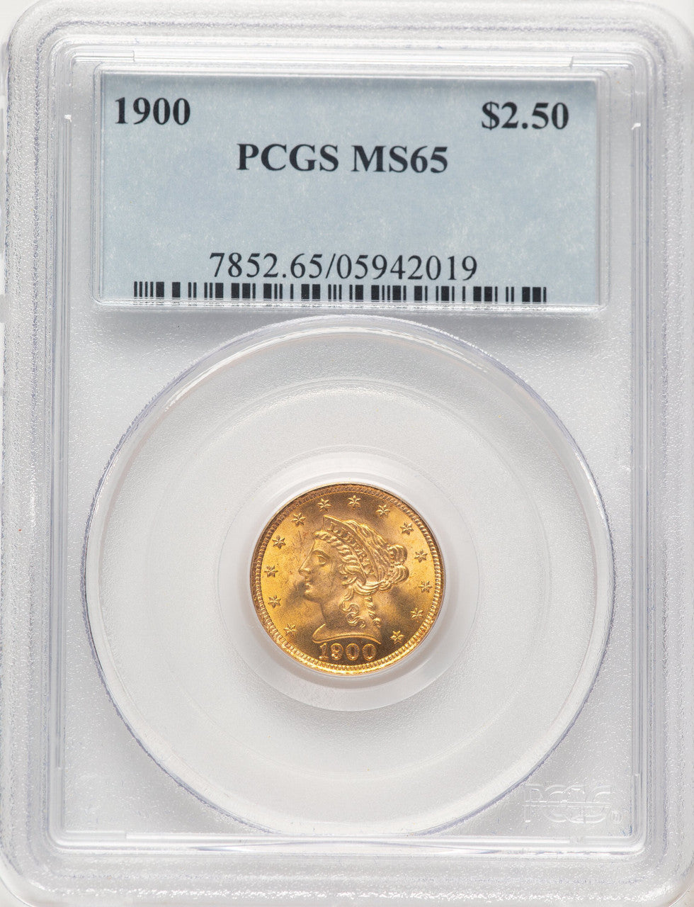 1900 $2.50 Liberty Quarter Eagle PCGS MS65