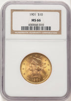 1901 $10 Liberty Eagle NGC MS66 (506670004)