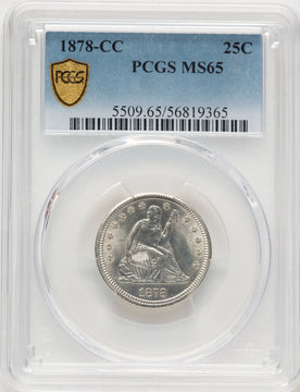 1878-CC 25C Seated Quarter PCGS MS65