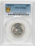 1878-CC 25C Seated Quarter PCGS MS65
