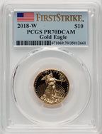 2018-W Gold American Eagle 4-Coin Set PCGS PR70