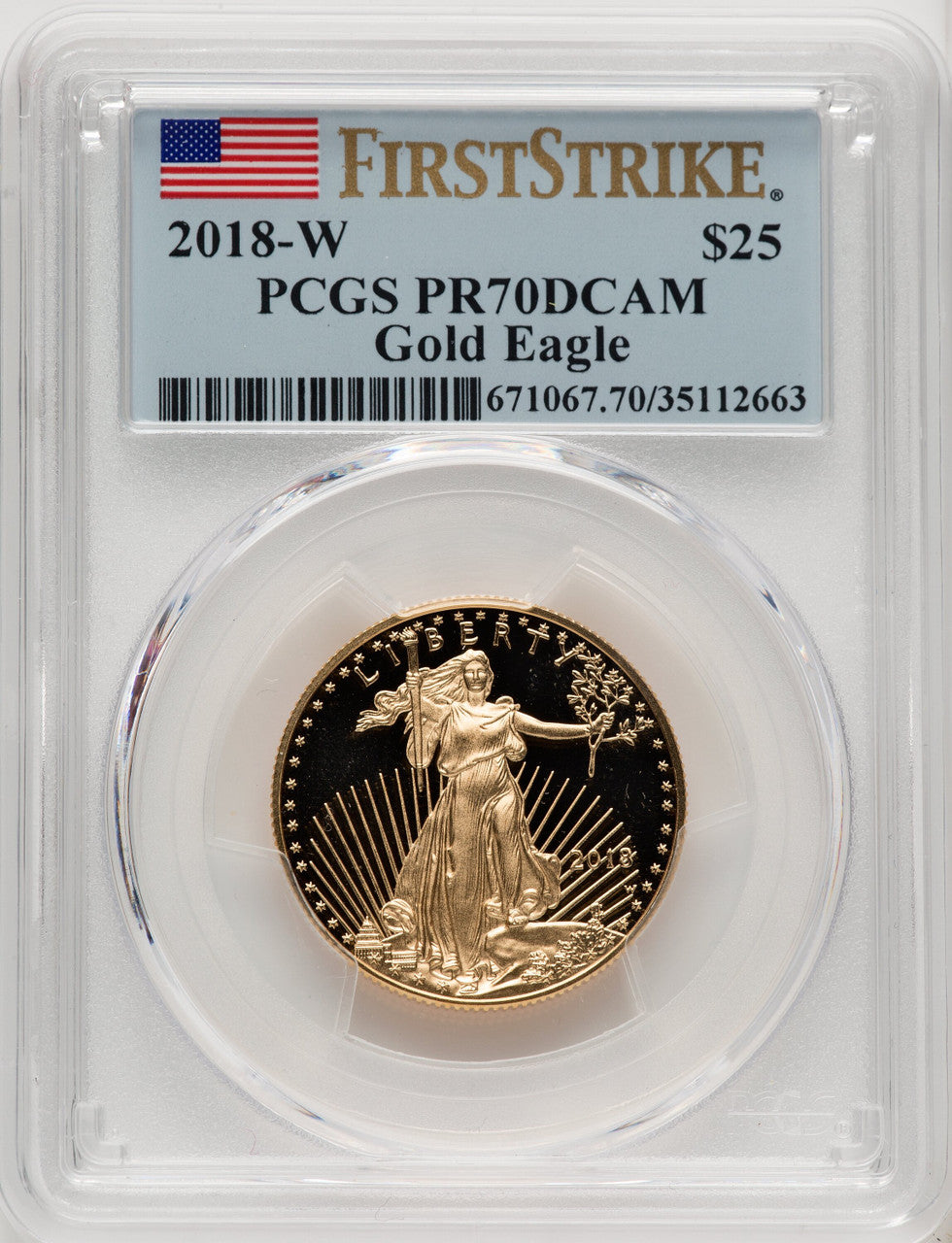 2018-W Gold American Eagle 4-Coin Set PCGS PR70