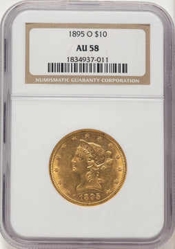 1895-O $10 Liberty Eagle NGC AU58