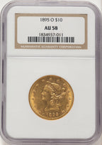 1895-O $10 Liberty Eagle NGC AU58