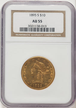 1895-S $10 Liberty Eagle NGC AU55