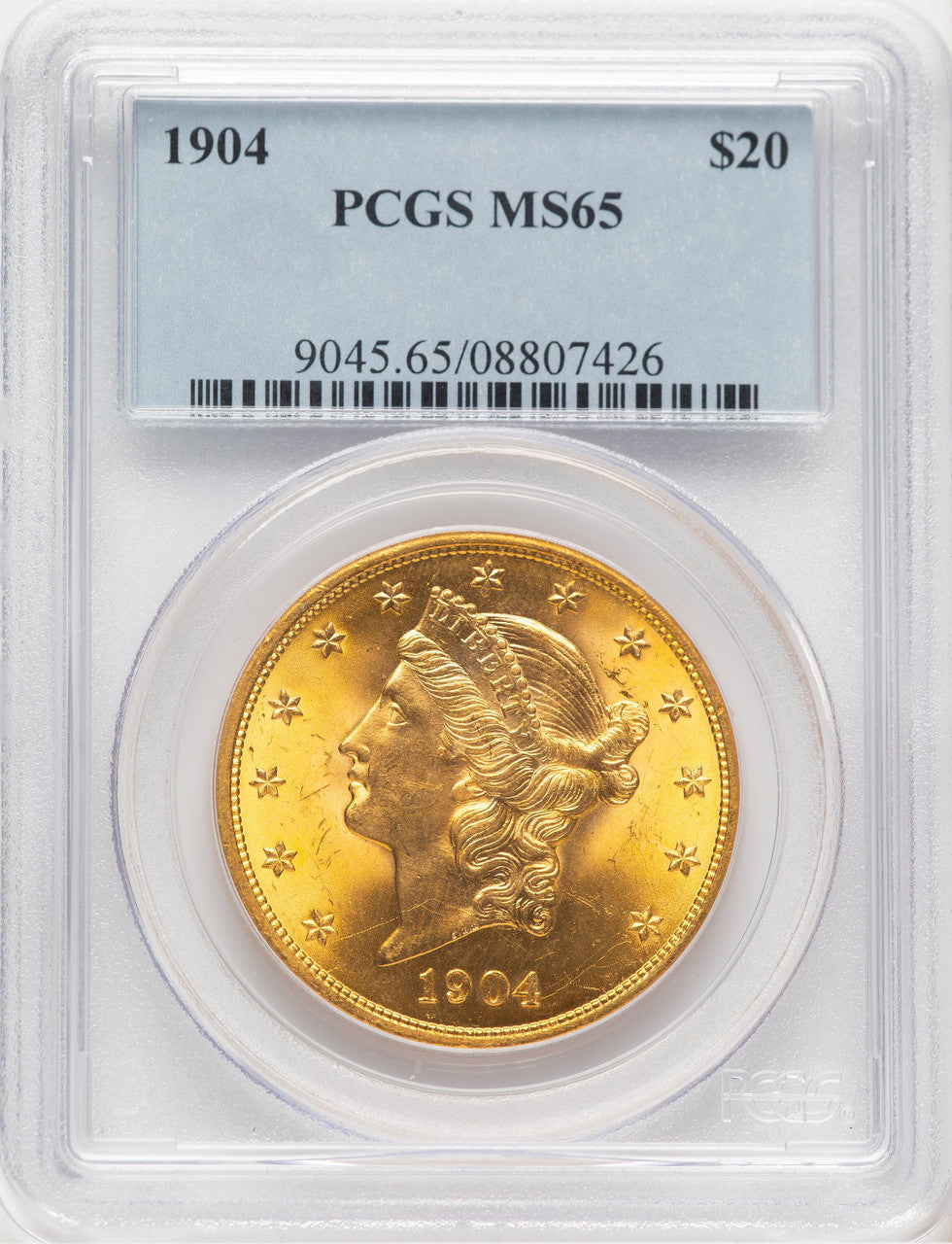 1904 $20 Liberty Liberty Double Eagle PCGS MS65 (506761015)
