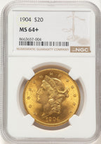 1904 $20 Liberty Liberty Double Eagle NGC MS64+