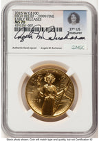 2015-W G$100 American Liberty High Relief ER Angela Buchanan NGC MS70