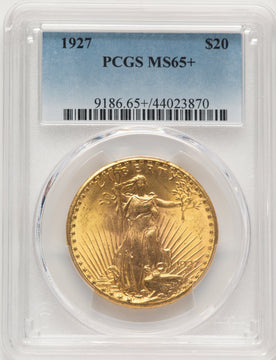 1927 $20 Saint-Gaudens Double Eagle PCGS MS65+