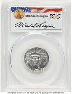 2006-W Burnished Platinum Eagle 1/4 oz Reagan Legacy Series Michael Reagan PCGS MS70