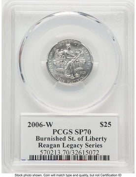 2006-W Burnished Platinum Eagle 1/4 oz Reagan Legacy Series Michael Reagan PCGS MS70