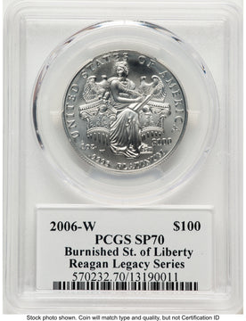 2006-W Burnished Platinum Eagle 1 oz Reagan Legacy Series Michael Reagan PCGS MS70