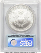 2007 Silver Eagle FS Flag PCGS MS70