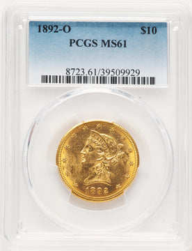 1892-O $10 Liberty Eagle PCGS MS61