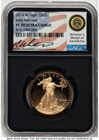 2024-W Proof Gold Eagle 1/2 oz ER Miles Standish NGC PF70