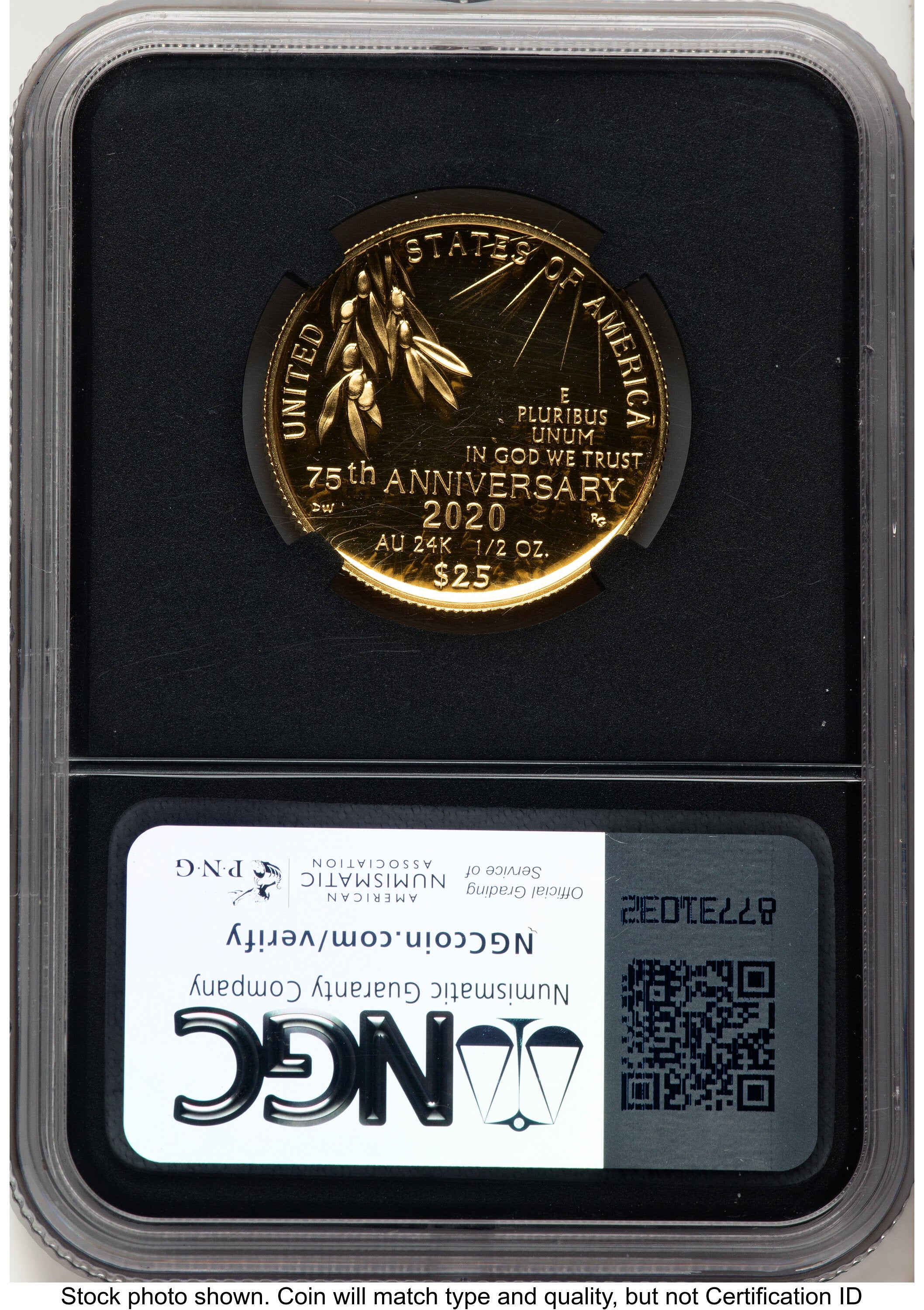 2020-W 1/2 oz Proof Gold End of World War II 75th Anniversary ER /David J Ryder Mint Director's Series Modern Issues NGC MS70 Ed Moy