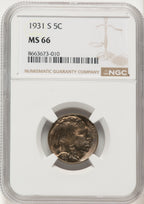 1931-S 5C Buffalo Nickel NGC MS66