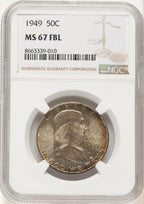 1949 50C FL Franklin Half Dollar NGC MS67 (506973016)