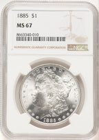 1885 Morgan Dollar NGC MS67 (506973020)