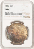1882-CC Morgan Dollar NGC MS67 (506973022)