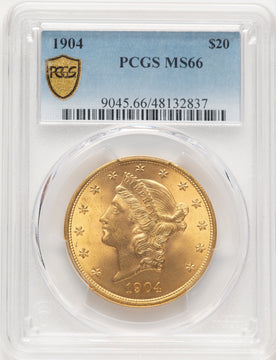 1904 $20 Liberty Liberty Double Eagle PCGS MS66