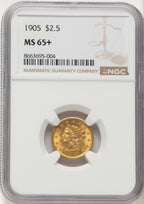 1905 $2.50 Liberty Quarter Eagle NGC MS65+