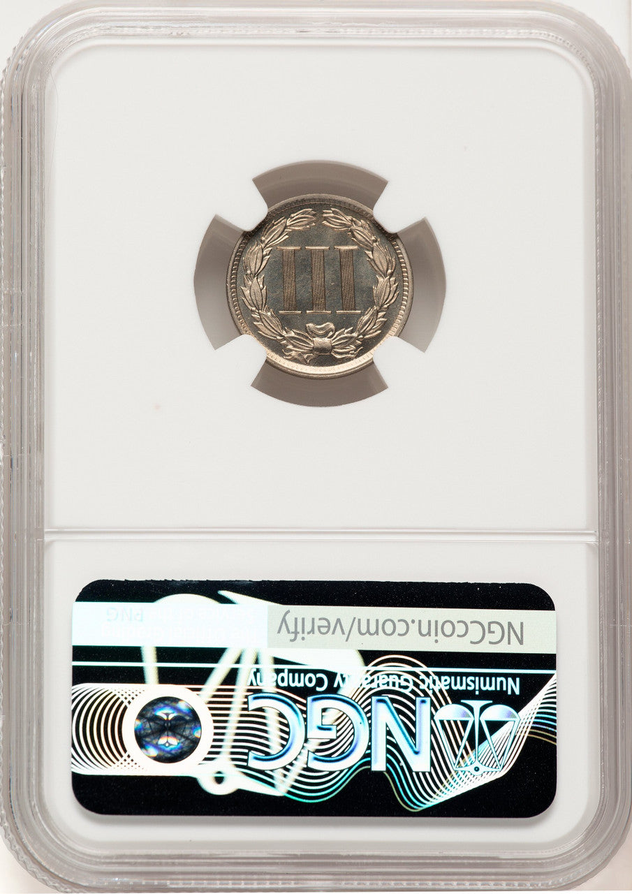 1889 3CN Proof Three Cent Nickel NGC PR67