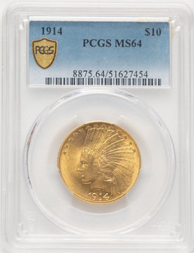 1914 $10 Indian Eagle PCGS MS64 (507112013)